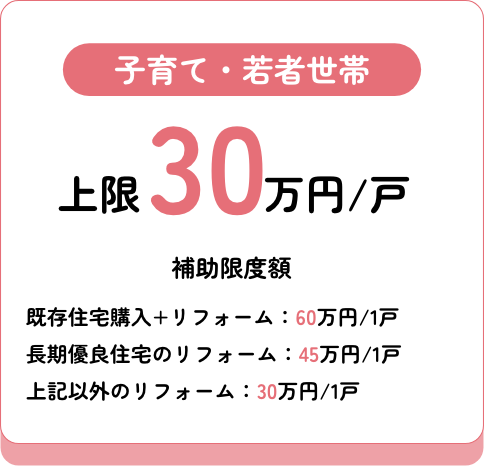 子育て・若者世帯 上限30万円