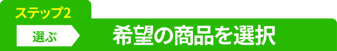 ステップ2　希望の商品を選択