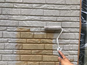 【吹田市】多彩模様塗料で天然石材のように重厚な壁に！ダイヤカレイドビジュー/ 屋根・外壁改修工事