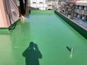 【豊中市】屋上の防水工事：ウレタン防水　