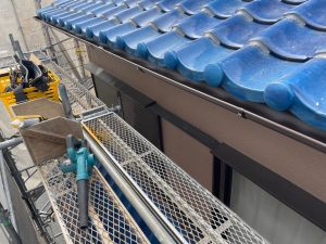 【摂津市】瓦屋根：屋根補修工事 漆喰打ち替え・瓦差し替え