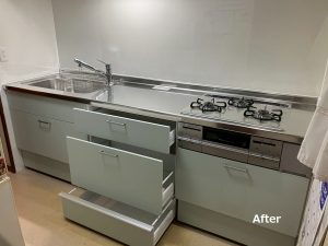 【池田市】H様 LIXILシエラS ノールグリーンが映える上質キッチンリフォーム